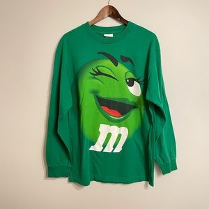 Green M&M Long Sleeve Tee